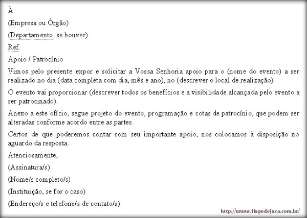 COMO FAZER UMA DECLARAÇÃO DE PATROCÍNIO - FIAPO DE JACA